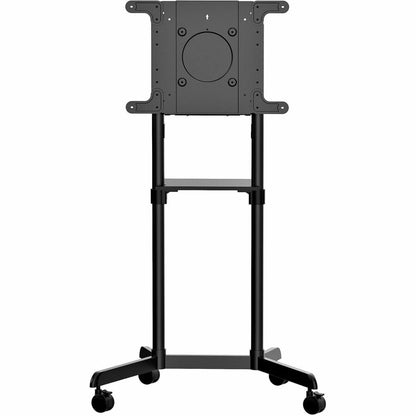 StarTech.com Mobile TV Cart, Portable Rolling TV Stand, 37-70 inch VESA Display Mount (154lb/70kg), Shelf & Storage, Rotate/Tilt Display MBLTVSTNDEC