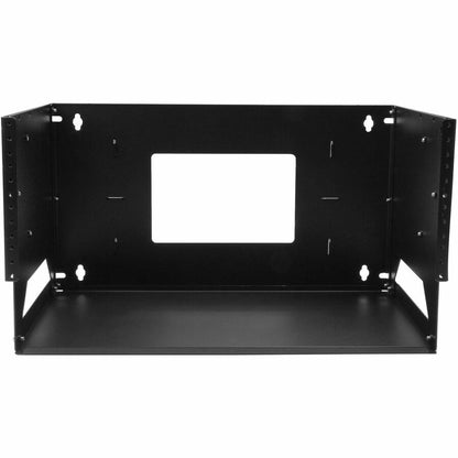 StarTech.com 2-Post 4U Open Frame Wall Mount Network Rack with Built-in Shelf and Adjustable Depth, Computer Rack for IT Equipment, TAA~ WALLSHELF4U