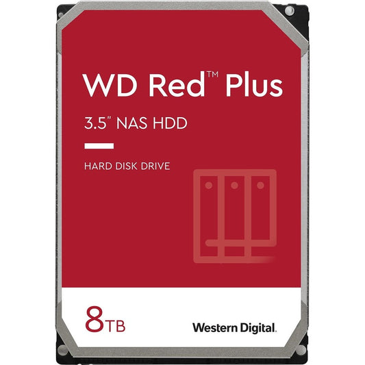 WD Red Plus WD80EFAX 8 TB Hard Drive - 3.5" Internal - SATA (SATA/600) WD80EFAX