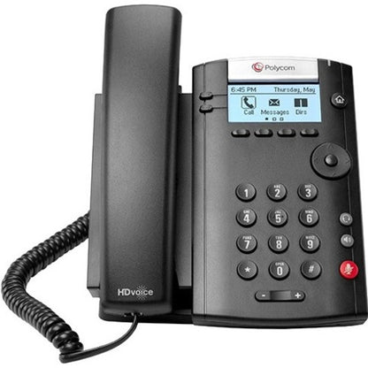 Poly 201 IP Phone - Corded - Desktop, Wall Mountable - Black 2200-40450-025