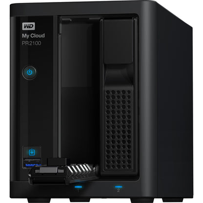 WD 12TB My Cloud PR2100 Pro Series Media Server with Transcoding, NAS - Network Attached Storage WDBBCL0120JBK-NESN