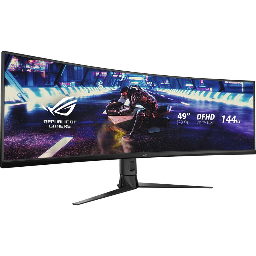 Moniteur LCD de jeu WLED incurvé double Full HD (DFHD) Asus ROG Strix XG49VQ 49" - 32:9 - Noir XG49VQ