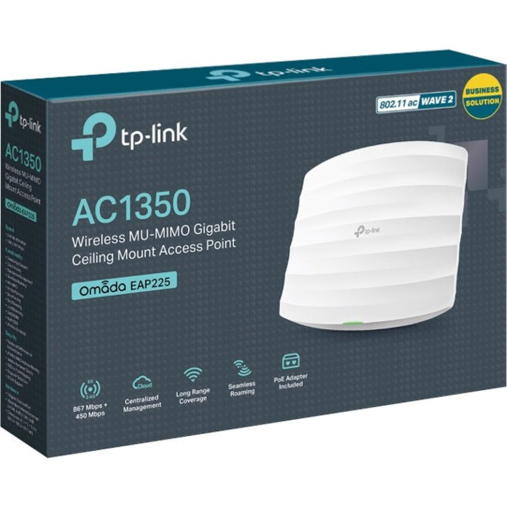 TP-Link EAP225 Dual Band IEEE 802.11ac 1.32 Gbit/s Wireless Access Point - Indoor EAP225