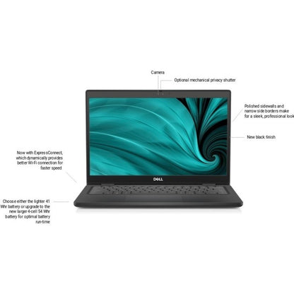 Dell Latitude 3000 3420 14" Notebook - HD - 1366 x 768 - Intel Core i3 11th Gen i3-1115G4 Dual-core (2 Core) 3 GHz - 4 GB RAM - 500 GB HDD - Black 4HGY1