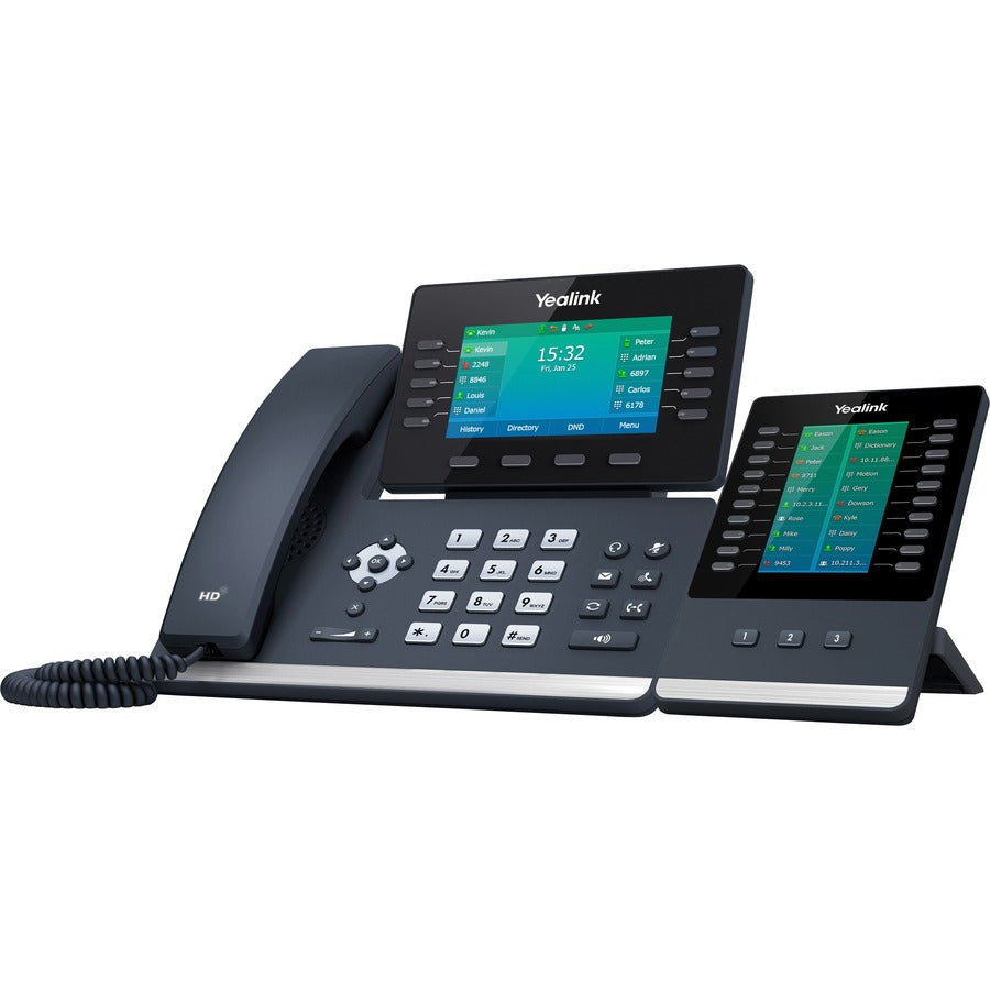 Yealink T54W IP Phone - Corded/Cordless - Corded/Cordless - Bluetooth - Wall Mountable, Desktop - Classic Gray SIP-T54W