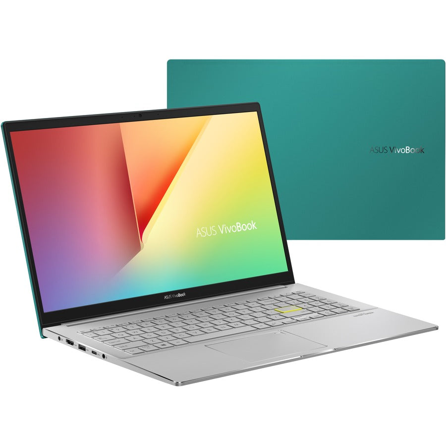 Asus VivoBook S15 S533 S533EA-DH51-GN 15.6" Notebook - Full HD - 1920 x 1080 - Intel Core i5 11th Gen i5-1135G7 Quad-core (4 Core) 2.40 GHz - 8 GB RAM - 512 GB SSD - Gaia Green, Transparent Silver S533EA-DH51-GN