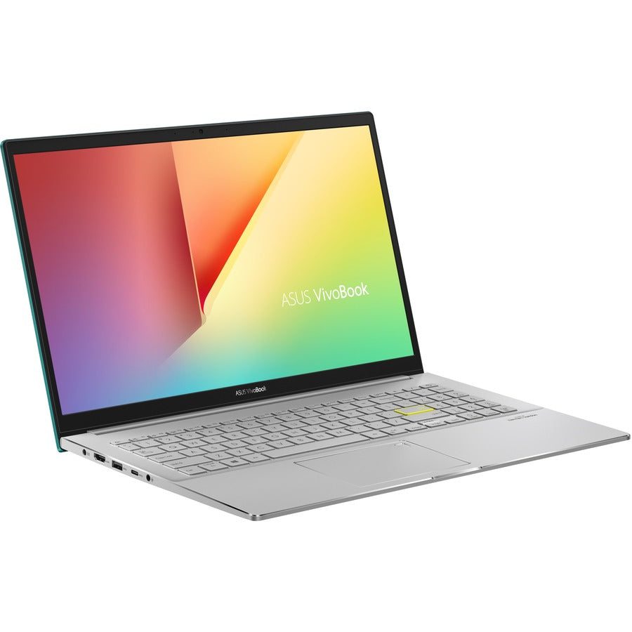 Asus VivoBook S15 S533 S533EA-DH51-GN 15.6" Notebook - Full HD - 1920 x 1080 - Intel Core i5 11th Gen i5-1135G7 Quad-core (4 Core) 2.40 GHz - 8 GB RAM - 512 GB SSD - Gaia Green, Transparent Silver S533EA-DH51-GN