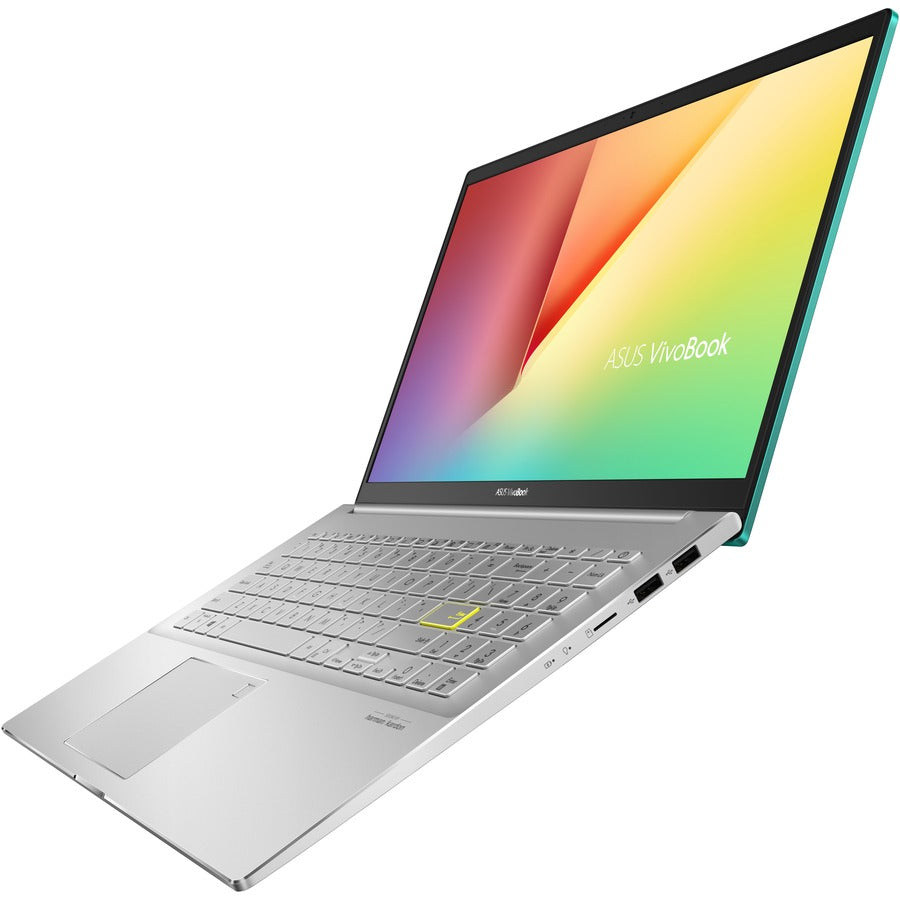 Asus VivoBook S15 S533 S533EA-DH51-GN 15.6" Notebook - Full HD - 1920 x 1080 - Intel Core i5 11th Gen i5-1135G7 Quad-core (4 Core) 2.40 GHz - 8 GB RAM - 512 GB SSD - Gaia Green, Transparent Silver S533EA-DH51-GN