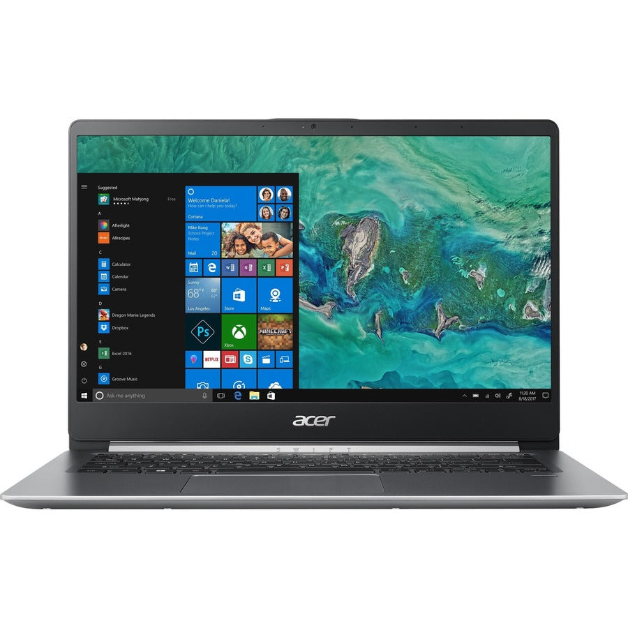 Acer Swift 1 SF114-32 SF114-32-P85N 14" Notebook - Full HD - 1920 x 1080 - Intel Pentium Silver N5000 Quad-core (4 Core) 1.10 GHz - 4 GB RAM - 128 GB SSD - Sparkly Silver NX.GXUAA.002