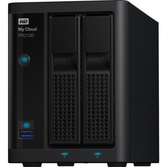 WD 8TB My Cloud PR2100 Pro Series Media Server with Transcoding, NAS - Network Attached Storage WDBBCL0080JBK-NESN