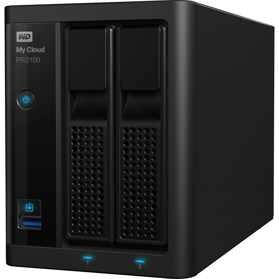 WD 8TB My Cloud PR2100 Pro Series Media Server with Transcoding, NAS - Network Attached Storage WDBBCL0080JBK-NESN