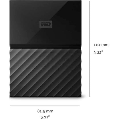 WD My Passport for Mac Portable WDBFKF0010BBK-WESE 1 TB Portable Hard Drive - External - Black WDBFKF0010BBK-WESE