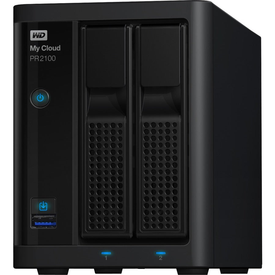 WD 16TB My Cloud PR2100 Pro Series Media Server with Transcoding, NAS - Network Attached Storage WDBBCL0160JBK-NESN