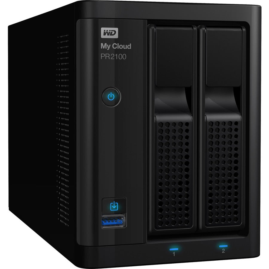 WD 16TB My Cloud PR2100 Pro Series Media Server with Transcoding, NAS - Network Attached Storage WDBBCL0160JBK-NESN