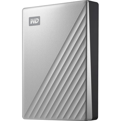 WD My Passport Ultra WDBPMV0040BSL 4 TB Portable Hard Drive - External - Silver WDBPMV0040BSL-WESN