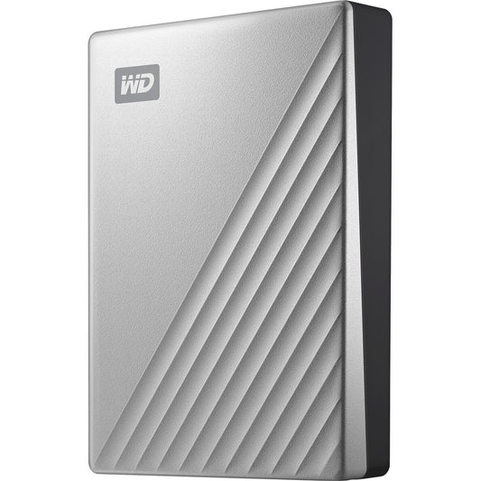 WD My Passport Ultra WDBPMV0040BSL 4 TB Portable Hard Drive - External - Silver WDBPMV0040BSL-WESN