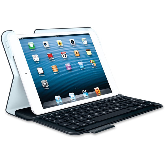 Logitech Keyboard/Cover Case (Folio) for 7" Apple iPad mini Tablet - Black 920-005893