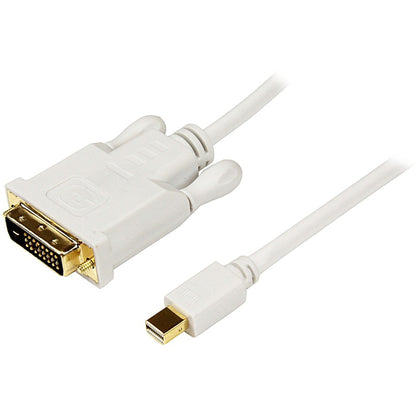 StarTech.com 10 ft Mini DisplayPort to DVI Adapter Converter Cable - Mini DP to DVI 1920x1200 - White MDP2DVIMM10W