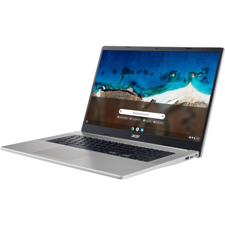 Acer CB317-1H CB317-1H-C3F2 17.3" Chromebook - Full HD - 1920 x 1080 - Intel Celeron N4500 Dual-core (2 Core) 1.10 GHz - 4 GB RAM - 64 GB Flash Memory - Sparkly Silver NX.AQ2AA.002