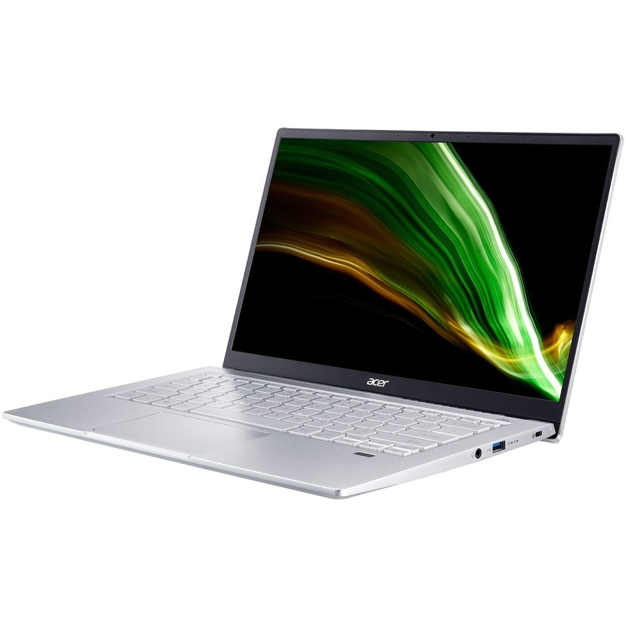 Acer Swift 3 SF314-43 SF314-43-R1P3 14" Notebook - Full HD - 1920 x 1080 - AMD Ryzen 5 5500U Hexa-core (6 Core) 2.10 GHz - 8 GB RAM - 512 GB SSD - Pure Silver NX.AB1AA.006