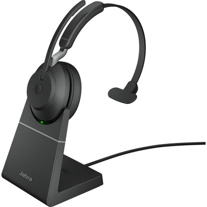 Jabra Evolve2 65 UC Mono USB-A Headset with Charging Stand 26599-889-989