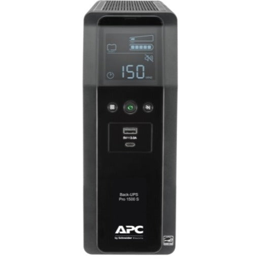 APC by Schneider Electric Back UPS PRO 1500VA Line Interactive Tower UPS BR1500MS2