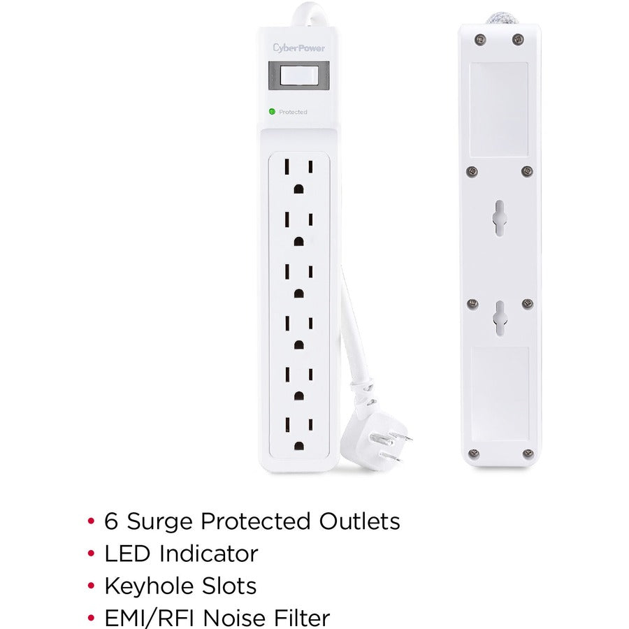 CyberPower MP1082SS Essential 6 - Outlet Surge with 500 J MP1082SS