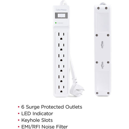 CyberPower MP1082SS Essential 6 - Outlet Surge with 500 J MP1082SS