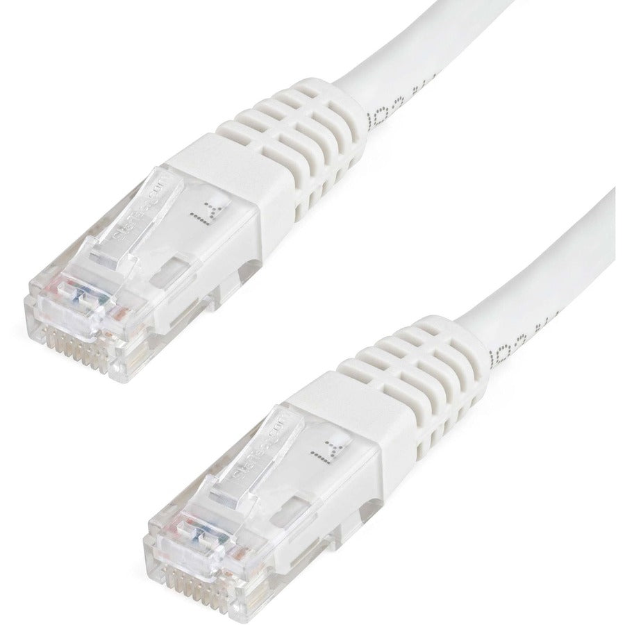 StarTech.com 100ft CAT6 Ethernet Cable - White Molded Gigabit - 100W PoE UTP 650MHz - Category 6 Patch Cord UL Certified Wiring/TIA C6PATCH100WH