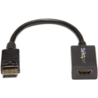 StarTech.com DisplayPort to HDMI Adapter, 1080p DP to HDMI Video Converter, DP to HDMI Monitor/TV Dongle, Passive, Latching DP Connector DP2HDMI2