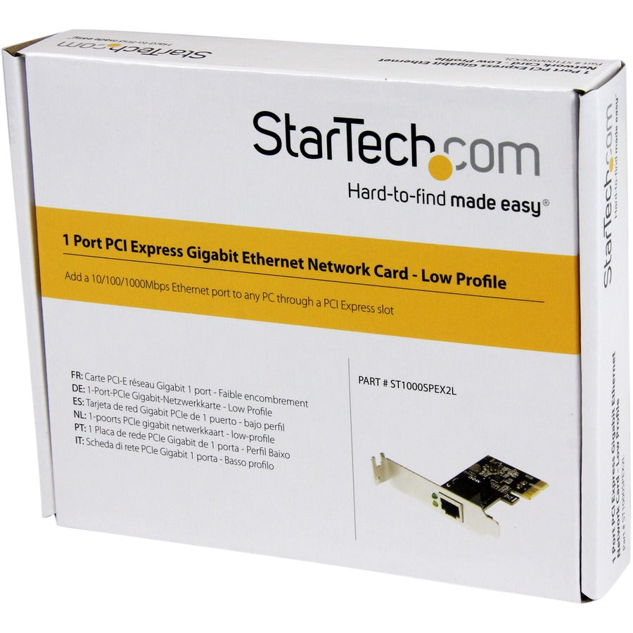 StarTech.com 1 Port PCI Express PCIe Gigabit NIC Server Adapter Network Card - Low Profile ST1000SPEX2L