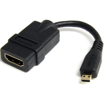 StarTech.com Micro HDMI to HDMI Adapter Dongle, 4K High Speed Micro HDMI to HDMI Converter, Micro HDMI Type-D Device to HDMI TV/Display HDADFM5IN