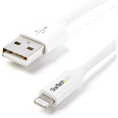 StarTech.com 2m (6ft) Long White Apple�&reg; 8-pin Lightning Connector to USB Cable for iPhone / iPod / iPad USBLT2MW