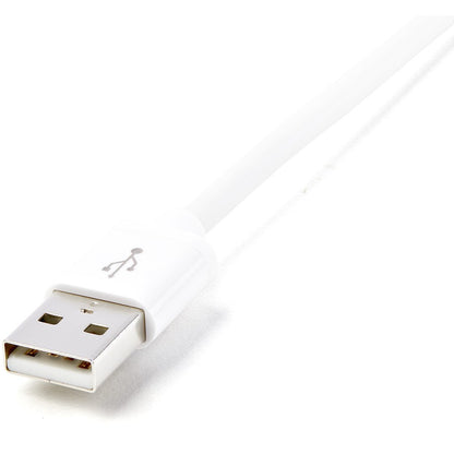 StarTech.com 2m (6ft) Long White Apple�&reg; 8-pin Lightning Connector to USB Cable for iPhone / iPod / iPad USBLT2MW