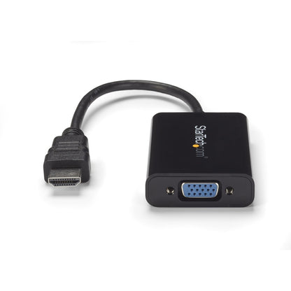 StarTech.com HDMI to VGA Adapter - With Audio - 1080p - 1920 x 1080 - Black - HDMI Converter - VGA to HDMI Monitor Adapter HD2VGAA2