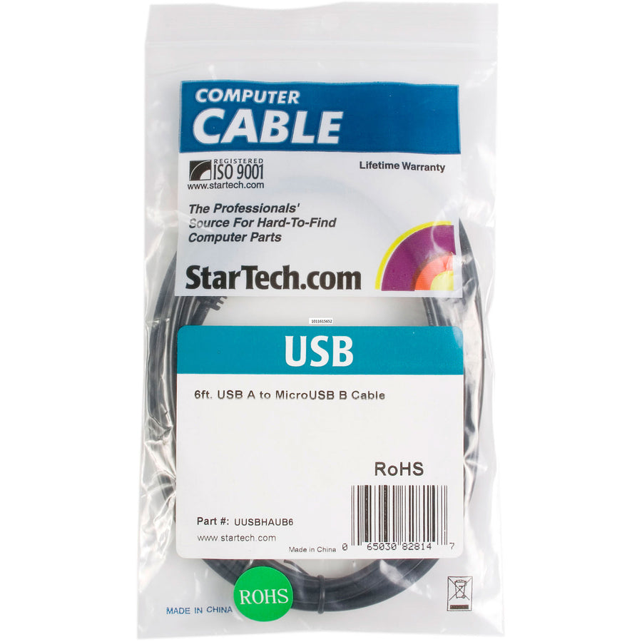 StarTech.com 6ft Micro USB Cable - A to Micro B UUSBHAUB6