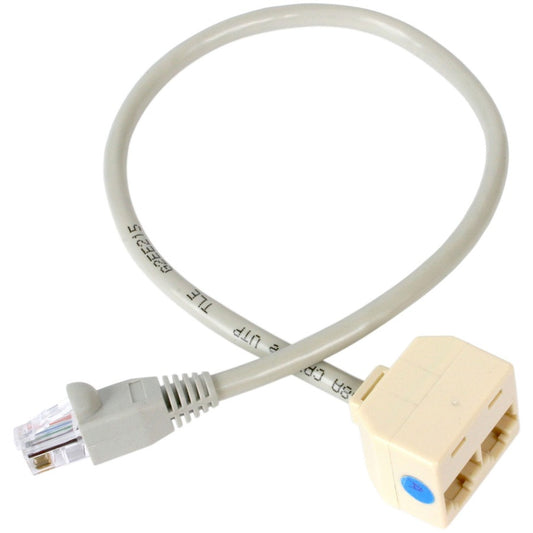 StarTech.com 2-to-1 RJ45 Splitter Cable Adapter - Network splitter - RJ-45 (M) - RJ-45 (F) RJ45SPLITTER