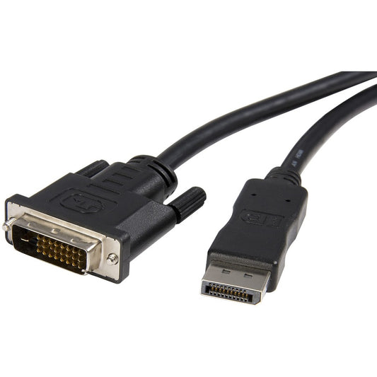 StarTech.com 10ft (3m) DisplayPort to DVI Cable, DisplayPort to DVI-D Adapter/Converter Cable, 1080p Video, DP 1.2 to DVI Monitor Cable DP2DVIMM10