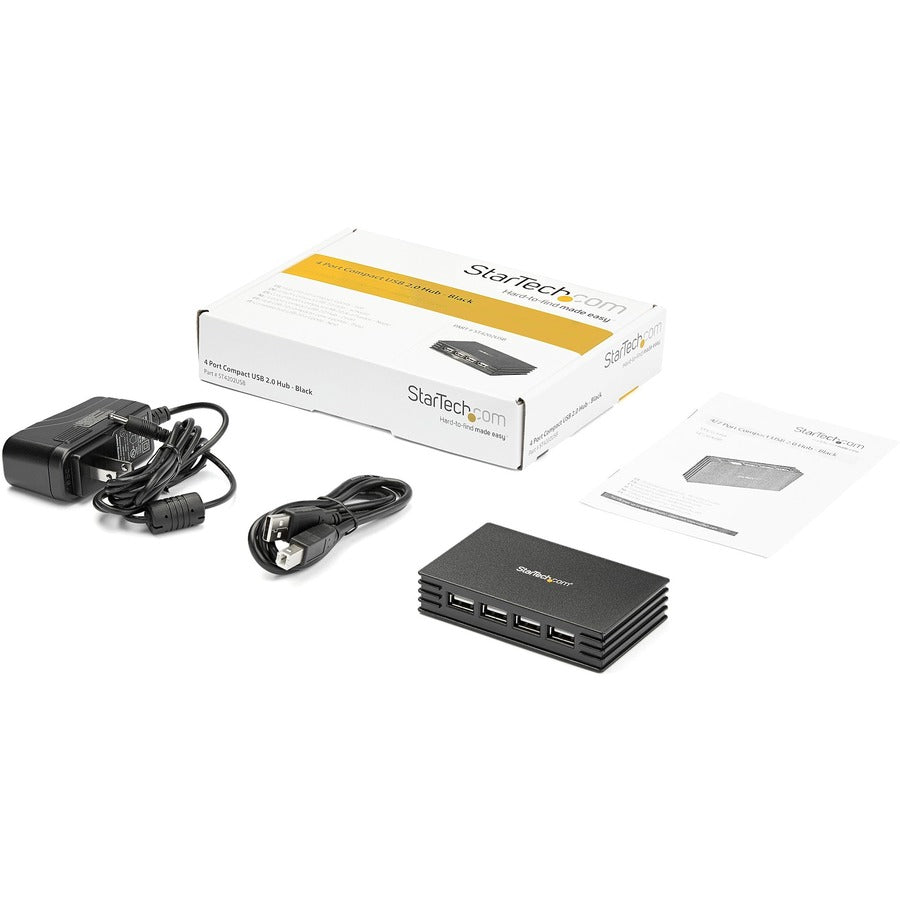 StarTech.com 4 Port USB 2.0 Hub - Hub - 4 ports - Hi-Speed USB ST4202USB