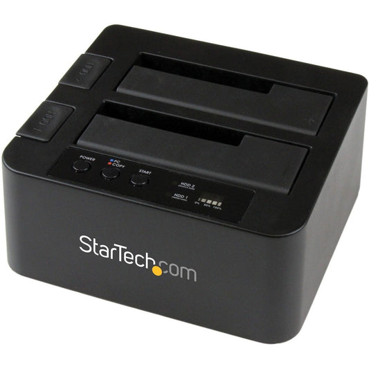 StarTech.com Standalone Hard Drive Duplicator Dock, External Dual Bay HDD/SSD Cloner/Copier, USB 3.0 / eSATA, SATA Disk Cloning / Recovery SDOCK2U33RE