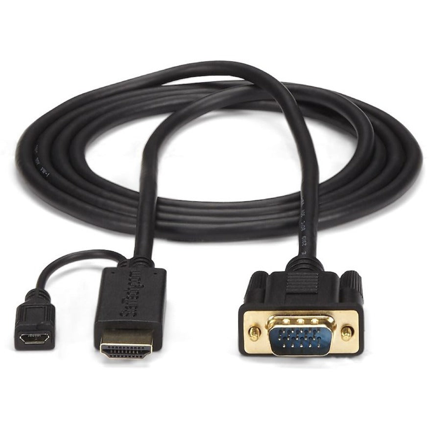 StarTech.com HDMI to VGA Cable - 3 ft / 1m - 1080p - 1920 x 1200 - Active HDMI Cable - Monitor Cable - Computer Cable HD2VGAMM3