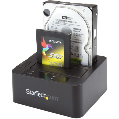 StarTech.com Dual-Bay USB 3.0 / eSATA to SATA Hard Drive Docking Station, 2.5/3.5" SATA III, SSD/HDD Dock, Top-Loading SDOCK2U33EB