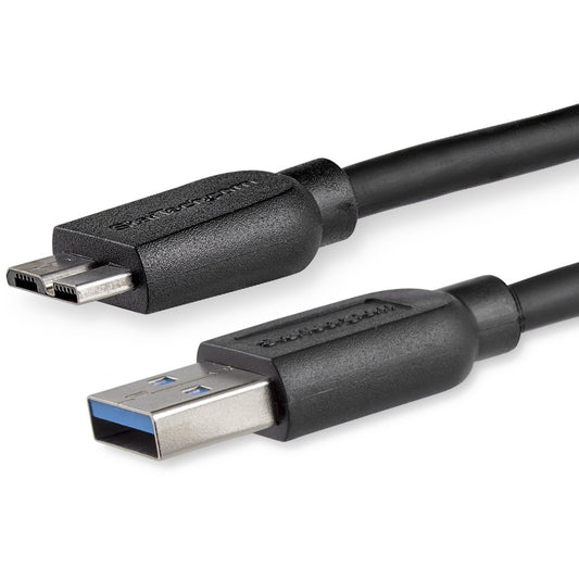 StarTech.com 2m (6ft) Slim SuperSpeed USB 3.0 (5Gbps) A to Micro B Cable - M/M USB3AUB2MS