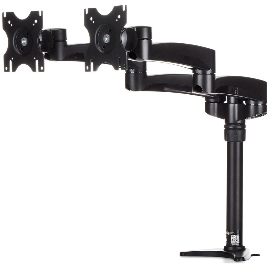 StarTech.com Desk Mount Dual Monitor Arm, Dual Articulating Monitor Arm, Height Adjustable, For VESA Monitors up to 24" (29.9lb/13.6kg) ARMDUAL