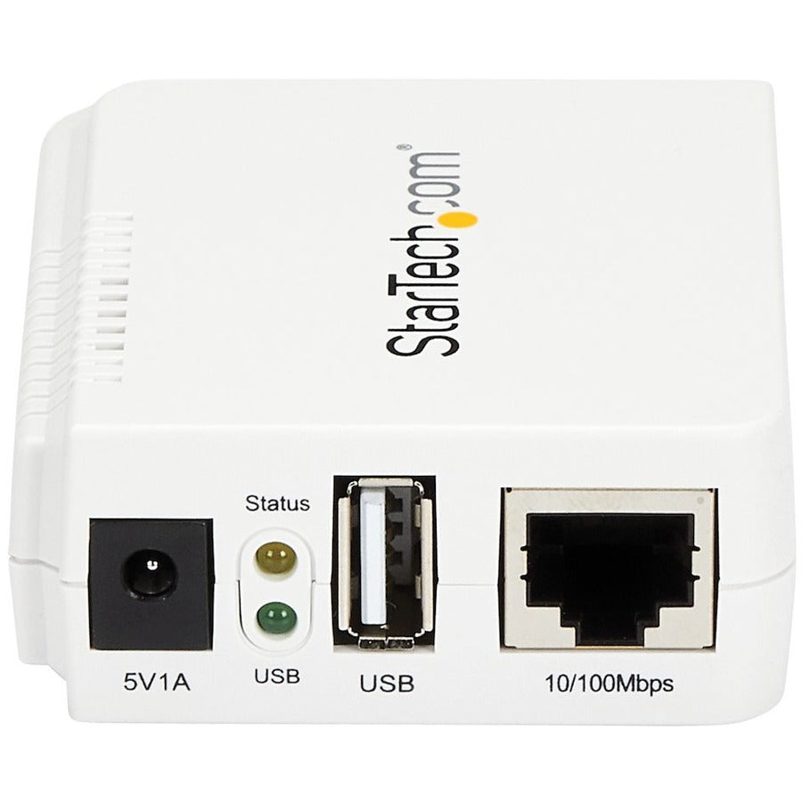 StarTech.com 1 Port USB Wireless N Network Print Server with 10/100 Mbps Ethernet Port - 802.11 b/g/n PM1115UW