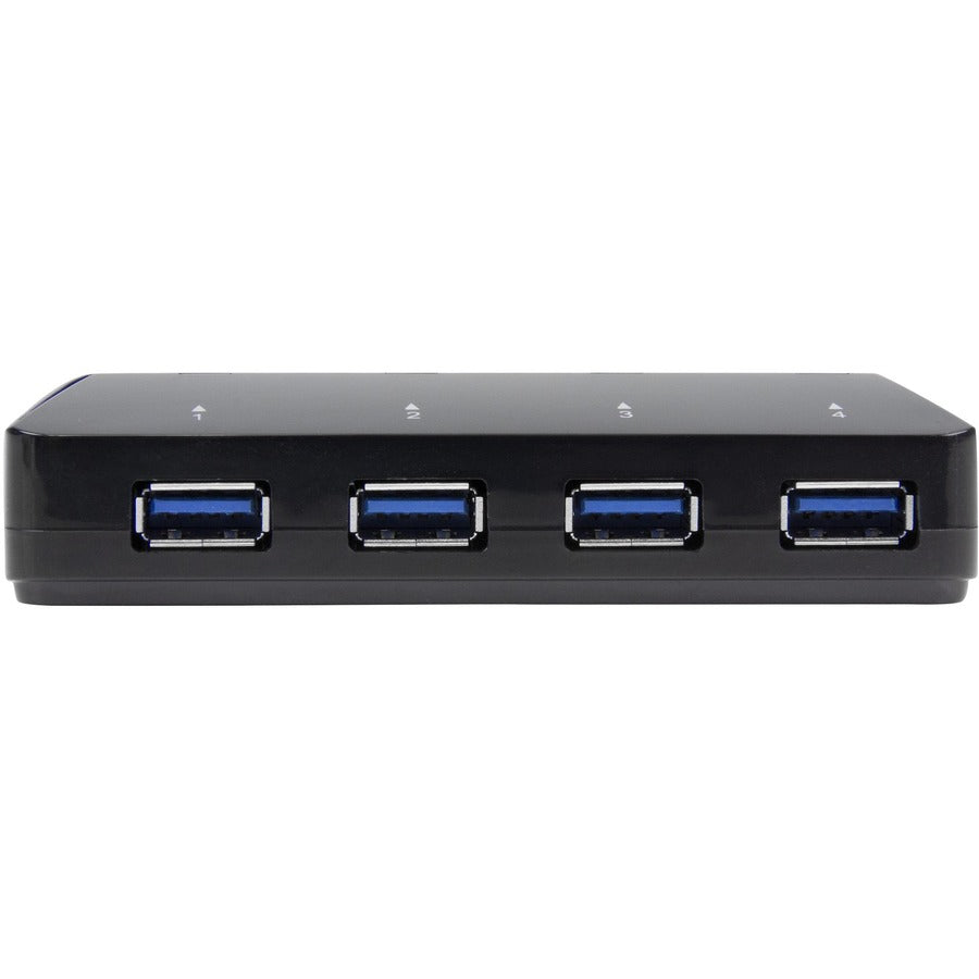 StarTech.com 4-Port USB 3.0 Hub plus Dedicated Charging Port - 5Gbps - 1 x 2.4A Port - Desktop USB Hub and Fast-Charging Station ST53004U1C