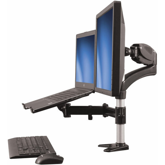 StarTech.com Laptop Monitor Stand, Computer Monitor Stand, Articulating, VESA Mount Monitor Desk Mount, For up to 27"(17.6lb/8kg) Displays ARMUNONB