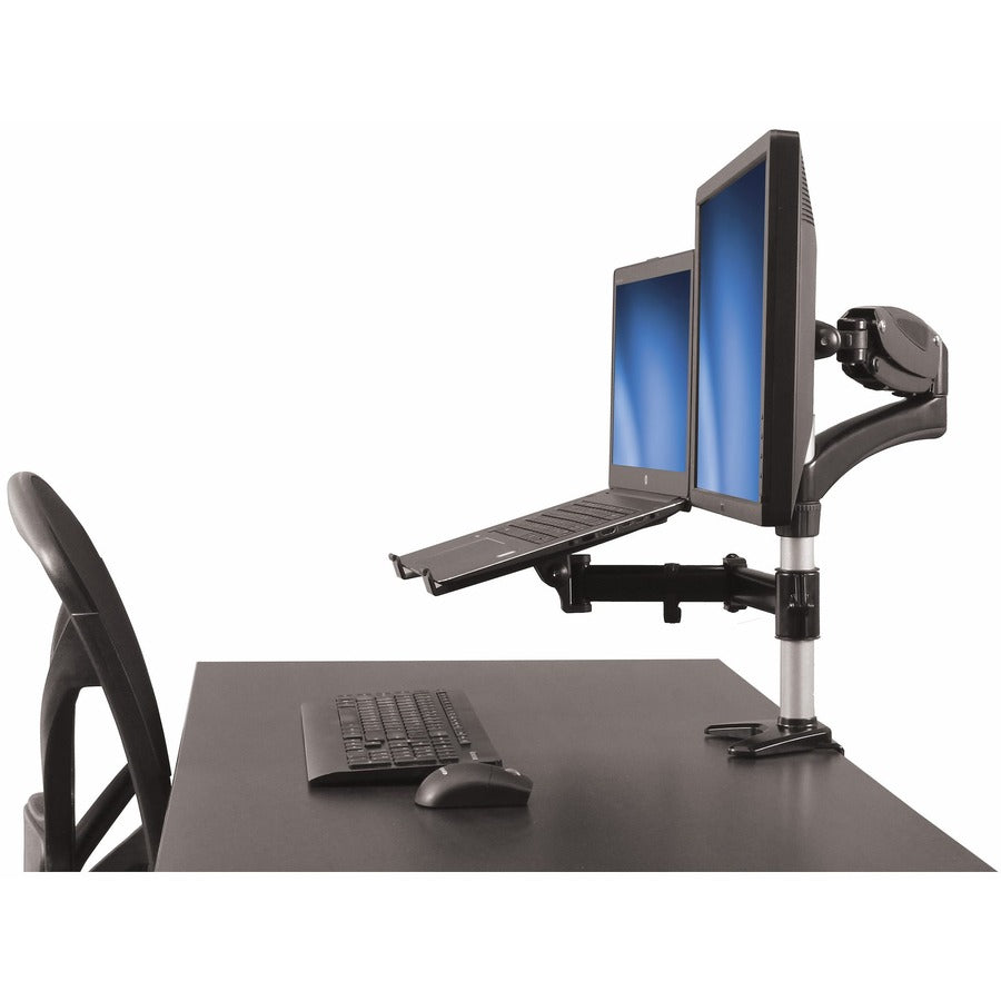 StarTech.com Laptop Monitor Stand, Computer Monitor Stand, Articulating, VESA Mount Monitor Desk Mount, For up to 27"(17.6lb/8kg) Displays ARMUNONB