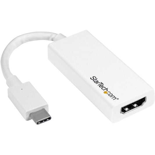 StarTech.com - USB-C to HDMI Adapter - 4K 30Hz - White - USB Type-C to HDMI Adapter - USB 3.1 - Thunderbolt 3 Compatible CDP2HDW