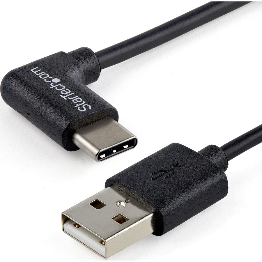 StarTech.com 1m 3ft USB to USB C Cable - Right Angle USB Cable - M/M - USB 2.0 Cable - USB Type C - USB A to USB C Cable USB2AC1MR